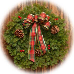 Plaid Ribbon Wreath From Wreath Montana