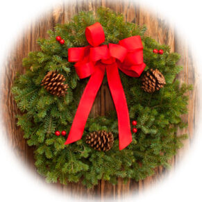 Red Ribbon Wreath From Wreath Montana